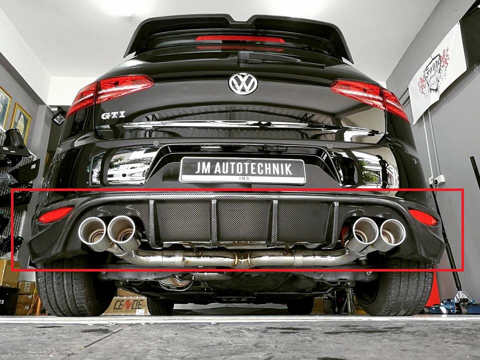 Carbon Quad Diffuser - VW GTI MK7